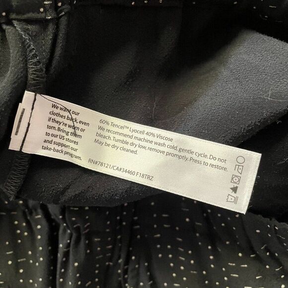 Eileen Fisher Morse Code Print Wide-Leg Crop Pants Small Lagenlook Loungewear - Picture 11 of 11